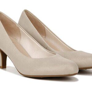 (NWT)  LifeStride Parigi Pump Tan/Gold Shimmer Women Size 9